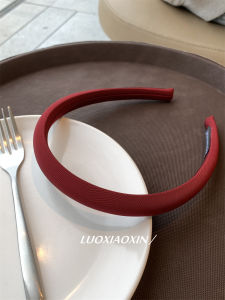 Ankela Red Vintage Laymood Simple Fashion Wine Red Thin Hairband New Year Womens Super White Hair Clip Stylish Korean Style