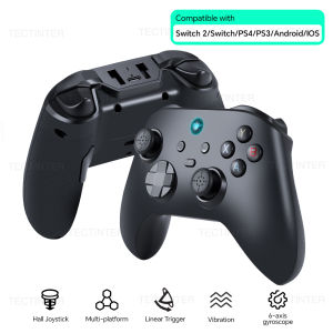 Wireless BT Controller For Nintendo Switch 2 Gamepad Hall Effect Joystick For Switch/PS3/PS4/Android/PC/IOS Gaming Accessories