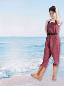 อุปกรณ์ตกปลากันน้ําครึ่งความยาวสําหรับสุภาพสตรี ชุดเอี๊ยม พร้อมรองเท้าฝน อุปกรณ์ตกปลา สํารวจทะเล ชุดสูท ผู้หญิง ชุดพิเศษ