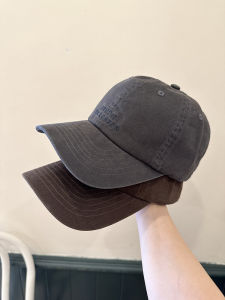 หมวกเบสบอลปักลายตัวอักษรแบบลำลองสำหรับคู่รัก ทรงกลม ผ้าฝ้าย ฤดูใบไม้ผลิและฤดูร้อน หมวกทรงปากเป็ดสำหรับผู้หญิง ป้องกันแสงแดด