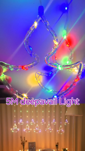 【3Colors】11Modes 5M Led Diya Lights Upgraded Waterproof Leather Lights Highlight 158LED Fairy Lights For Indian Diwali Deepavali Decoration