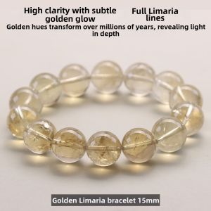 QINBAOSHUIJING | Gold Lemuria Quartz Bracelet For Women