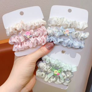 Phụ Kiện Tóc Dây Đàn Hồi Hoa Nơ Xếp Ly