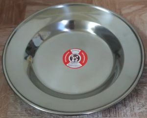 จานสแตนเลส ขนาด 9 นิ้ว แพ็ค 6ใบ