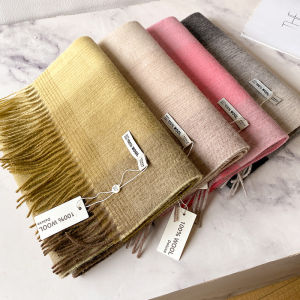 Australian Sheep Fleece Plaid Scarf Simple Winter Versatile Warm Womens Neckscarf Korean Style Student Scarves Fashionable