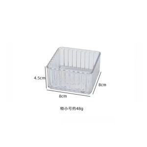 Stackable Acrylic Drawer Organizer - Adjustable Divider Trays for Cosmetics Modular Makeup Storage Box