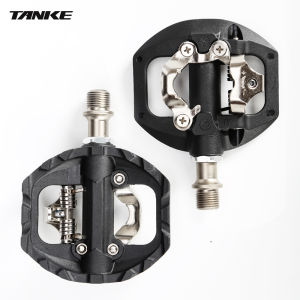 Bàn Đạp Xe Đạp Leo Núi TANKE SPD Dual Clipless 3 Bạc Đạn Kín Bàn Đạp Nhôm Phẳng & Khóa Cho Xe Đạp Đường Trường