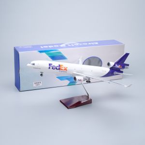 47cm Large Scale Fedex MD-11 Airplane Model with Stand Md11 Resin Airplane Model for Adult Aviation Souvenir Gift plane Toy