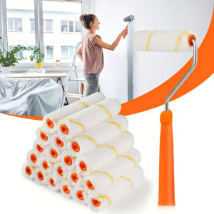 10Pcs Paint Roller Brush Dense Bristles Latex Paint Roller Brush Tools For Painting Home Wall Cabinets Doors Fences Ceilings