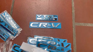 Logo chữ nổi CRV - VTEC_TURBO dán đuôi xe Honda CRV