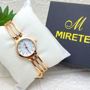 MIRETE Jam Tangan Wanita Analog Rantai Fashion Mewah Free Box Bisa COD