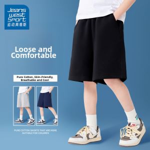 JEANSWEST SPORT | Summer Cotton Black Five-Division Pants