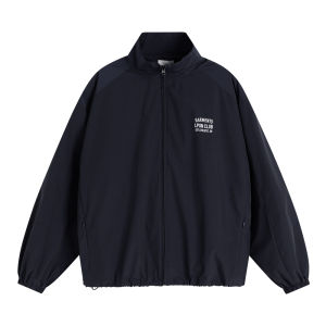 Loopsoon | Back Print Design Collarless Stylish Sport Jacket Outfit