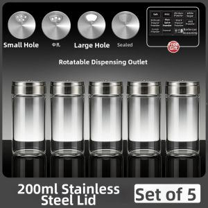 KuaKe | Elegant Sealed Spice Dispensing Bottle Glass