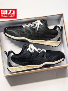 Warrior | Mens Vintage Lace-up Casual Sneakers Black