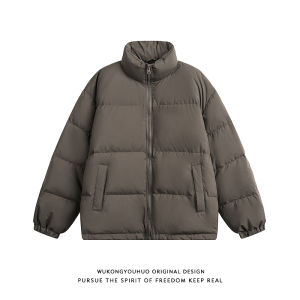 Wukong Goods Winter Tide Basic 90 White Duck down Stand-up Collar down Jacket Mens Retro Warm All-Matching Couple Cotton-Padded Jacket