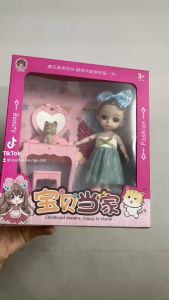 Đồ chơi búp bê kèm bàn trang điểm và chú chó