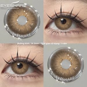 Kính Áp Tròng Màu HEMA Dùng Một Năm EYESHARE - Màu Đen Nâu Xám Xanh Dương - Trang Điểm Mắt Cho Đôi Mắt Đẹp - Bộ 2 Chiếc