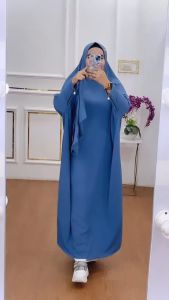 Jilbab/Hijab Syari LONGRUS Model Langsung Kaya Gamis Bahan Kringkel Premium By Ory AjeZas Collection