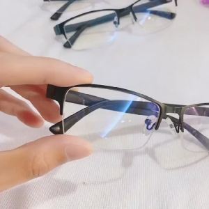 Anti Blue Reading Glasses Men Half-frame Glasses Business Style Male Eyeglasses For Old People Glasses With Grade +100~+400