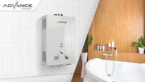 Advance GWH60 Water Heater Gas / Pemanas Air Panas Kamar Mandi - BONUS Kepala Shower & Selang Shower