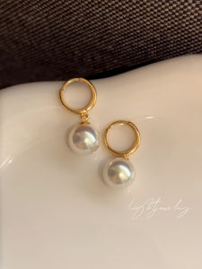 Aurora Inspired Light Floating Pearl Mirror Surface S925 Silver Pendant Versatile Elegant Earrings for Women Korean Style Fashion Jewelry