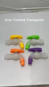 Kepala Keran Kran Air Cuci Piring Wastafel 1/2 Inch 1/2\" PVC Topi Taman Tembok Plastik Transparan Transparant Engkol Daun Kokoh