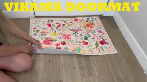 VIKAMA Vintage Boho Thảm Phòng Tắm Chống Trượt Có Thể Giặt Được Thảm Cửa Polyester Mềm Mại Cho Lối Vào Phòng Ngủ Trang Trí Nhà Cửa Phong Cách Hiện Đại Thảm Khu Vực Tắm Vòi Sen