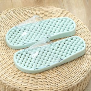 BESITO Massage Plastic Home Slippers Womens Summer Indoor Sandals Anti-Slip Hollow out Bathroom Slippers Couples Slip-On Shoes