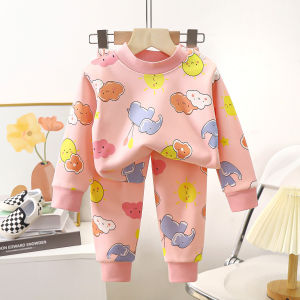 JIFANPAUL | Warm Fleece Baby Sleepwear Set for Autumn and Winter