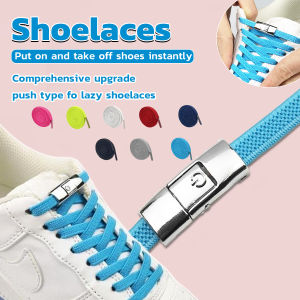 Digeo 1 pair 8MM elastic shoelaces no tie lazy shoe laces lock Laces Kids Adult Outdoor Sneakers Shoelace