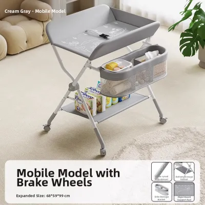 Baby Changing Table with Bath and Massage Function