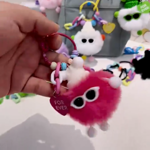 BW-C1248 Gantungan Kunci Hiasan Tas Boneka Cute Coal Balls / Gantungan Hp Lucu Strap Phone Keychains