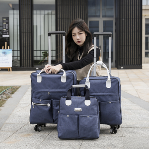 18-Inch Fashionable Travel Bag Womens Large Capacity Luggage Handheld Double Shoulder Back Lightweight Portable Suitcase