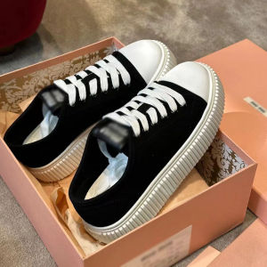 Womens Thick Bottom Canvas Sneakers Summer New Style Casual Miu Home Biscuit White Shoes Sports Heightening Board Shoes