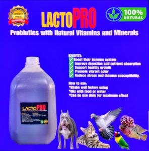 Lacto PRO Probiotics with Natural Vitamins and Minerals 1 GALLON for all kinds of Animals