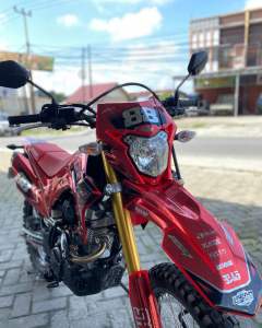 DECAL STIKER FULLBODY CRF 150L WARNA MERAH FULL CRUM PREMIUM BEBAS CUSTOM