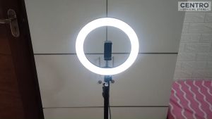 Lampu Halo Ring Light 120 LED Dimmable 10 Inch Lengkap Tripod | Tripod Ring Light Phone Holder Tripod Stand Hp | TaffSTUDIO QX-260