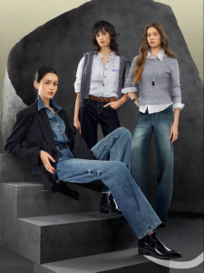 Toyouth | Quần Jeans Nữ Dáng Dọc Co Giãn Tứ Phương