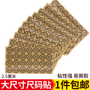 Transparent Size Label Size Label Sticker Adhesive Sticker Clothing Size round Label Number Stickers Large Size Code Number Label
