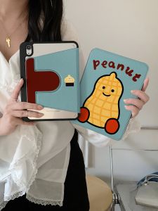 Jellycat Cute Peanut 360 Degree Rotating iPad Case Compatible with Apple iPad 11 Air7/6 New iPad 10 with Pen Slot 11 Inch Anti-Fall Mini7 Womens Model