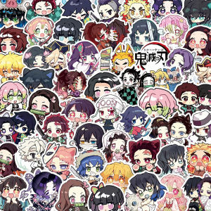 Bandai | Anime Demon Slayer Bộ Hình Dán Hoạt Hình Graffiti Cho Ván Trượt Xe Điện Thoại Nhật Ký Cốc Lập Kế Hoạch - 10/30/50/100 Chiếc DIY Phụ Kiện Đồ Chơi