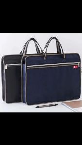 Document Tote Bag with Double Zipper Business Student Bag File Folder Bag