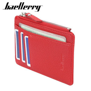 Womens Ultra-Slim Card Wallet - Short Rfid-Free Pu Purse with 8 Card Slots & ID Window