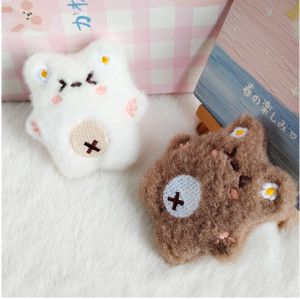【♡Lovely girls house♡】Cartoon Squeaky Bear Keychain Cute Plush Doll Tot Bag Pendant Decoration Couple Friend Gift