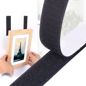 20~50mm 3Meters/Pairs Self Adhesive Hook And Loop Tape Adhesive Sticker Nylon With Glue Fabric Tape For Sewing. липучка бобина