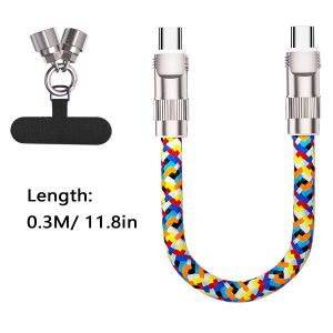 240W Fast Charging USB-C to C-type Data Cable Suitable For Type-C Phone Lanyard And Charging Cable 2-in-1 C-to-C Neck Wristband