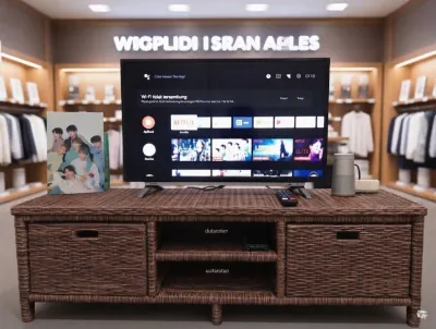 lemari rotan sintetis model dvd 5 laci putih dengan desain modern untuk ruang tamu atau kamar tidur