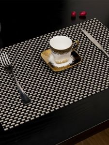 Home Use Dining Mat Waterproof Oil Resistant New Nordic High End Luxury Anti Slip Heat Insulation Pad High End Wash Free Western Dining Mat