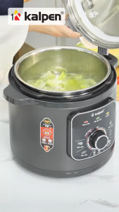 Nồi áp suất điện lòng nồi inox 304-6L Núm vặn cơ dễ sử dụng KALPEN P8- Bảo hành 2 năm chuẩn ĐỨC